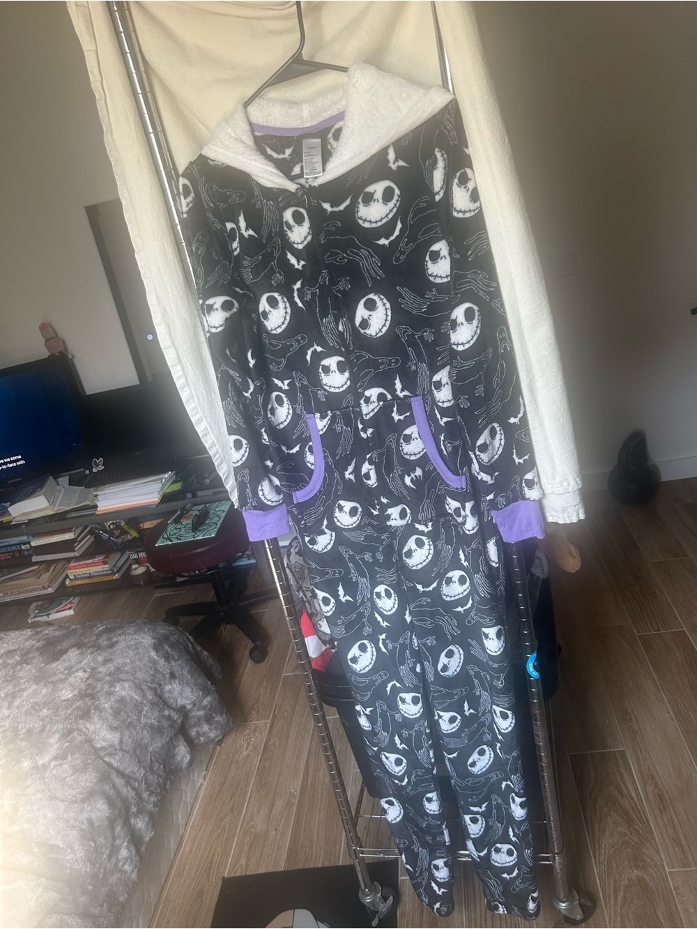 Disney The Nightmare Before Christmas Black and White Plush One-Piece